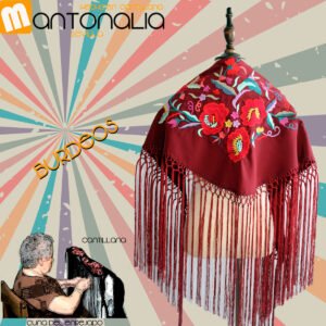 mantoncillo-flamenca-niña-Burdeos