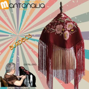 Mantoncillo-flamenca-niña-burdeos