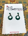Pendientes de flamenca para niñas verde Andalucia