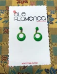 Pendientes de flamenca para niñas verde