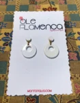 Pendientes de flamenca para niñas blanco