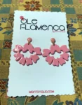 Pendientes de flamenca para niñas rosa