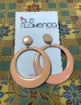 Pendientes de flamenca para niñas Salmón