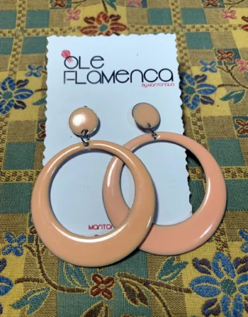 Pendientes de flamenca para niñas Salmón