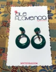 Pendientes de flamenca para niñas Verde andalucia