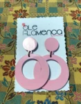 Pendientes de flamenca para niñas rosa