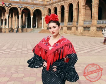 Traje de flamenca blanca