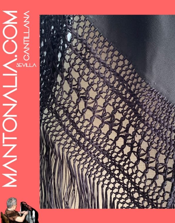 MANTÓN FLAMENCO BASTIDOR NEGRO