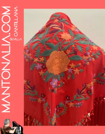 Mantón flamenco de algodón