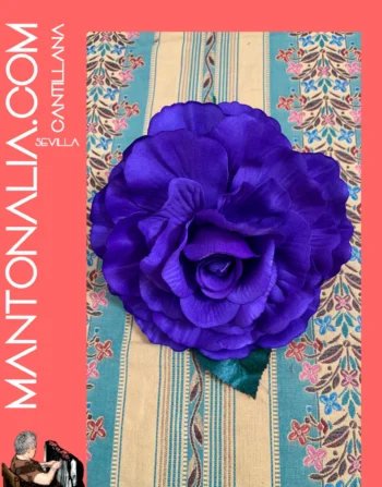 FLOR ROSA FLAMENCA DE COLOR MORADA DE 17 CM