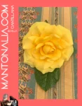 LOR ROSA FLAMENCA DE COLOR amarillo DE 13CM