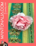 FLOR ROSA FLAMENCA DE COLOR rosa DE 9 CM