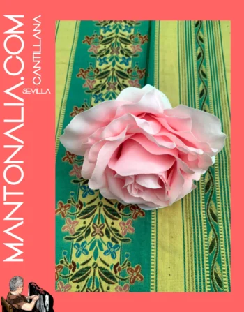 FLOR ROSA FLAMENCA DE COLOR rosa DE 9 CM