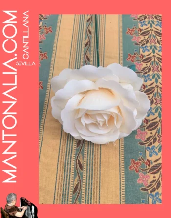 FLOR ROSA FLAMENCA DE COLOR beige DE 9 CM