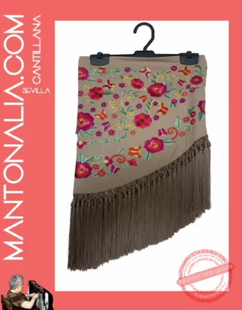 Mantoncillo flamenca Marrón arena
