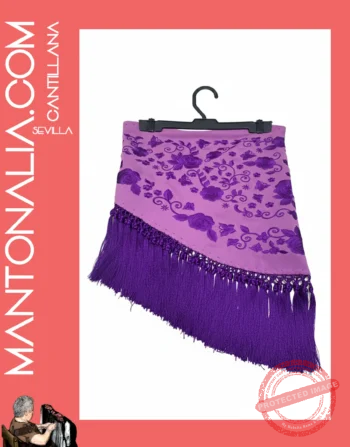 Mantoncillo flamenca Morado bicolor