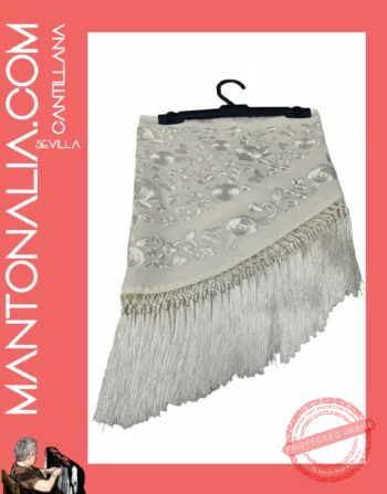 Mantoncillo flamenca Blanco