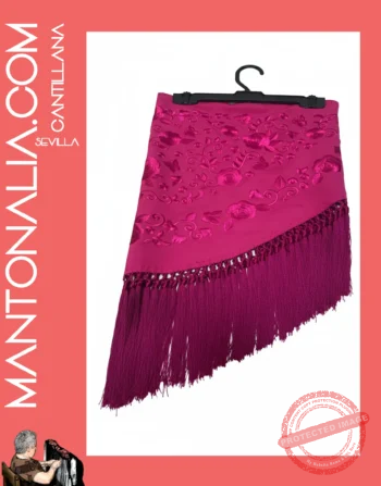 Mantoncillo flamenca Buganvilla monocolor