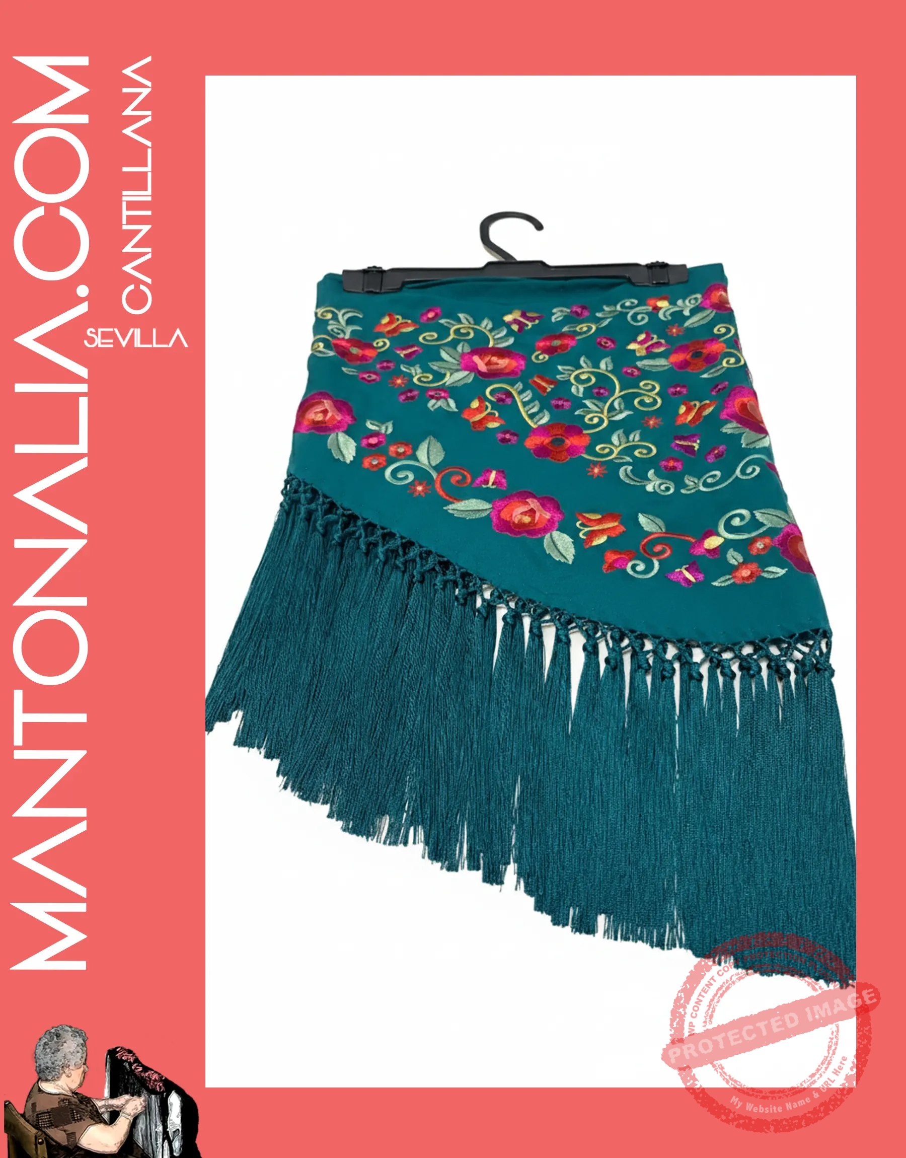 MAN-MED-020 Mantoncillo flamenca Petróleo