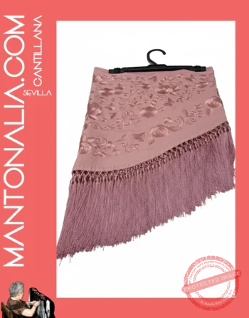 Mantoncillo flamenca Rosa palo