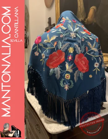 Mantón flamenco Petroleo