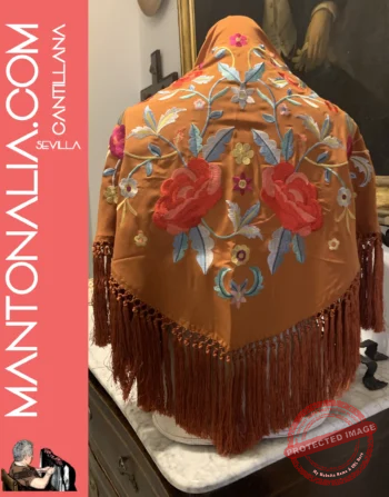 Mantón flamenco Camel