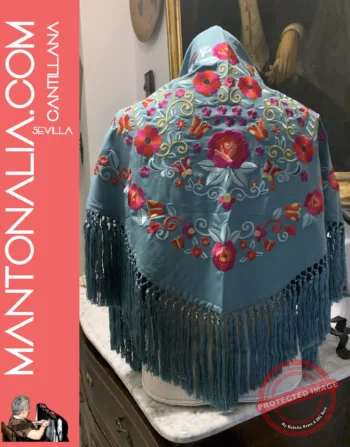 Mantón flamenco Petroleo