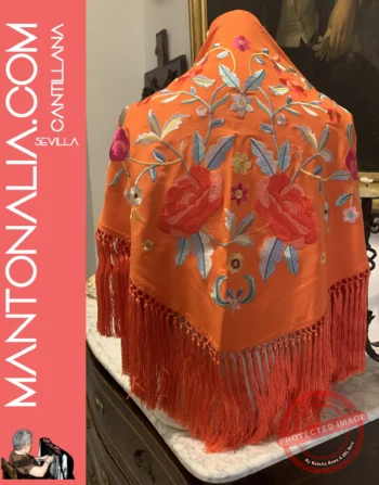 Mantón flamenco Naranja