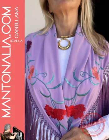Mantón artesanal Clavellina